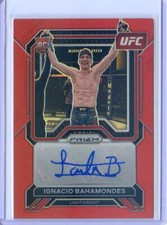 2023 Panini Prizm UFC IGNACIO BAHAMONDES RC ROOKIE #SA-IBH RED PRIZM AUTO #3/99
