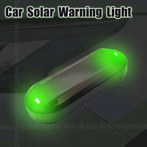 Car Parts Solar Green LED Flash Light Anti-theft Safety Warning Lamp Accessories - Picture 1 of 13