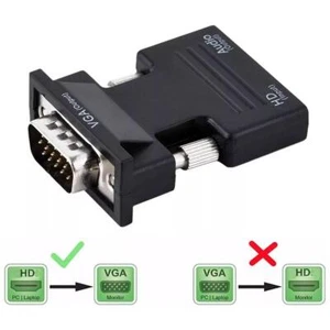 Câble adaptateur convertisseur HDMI vers VGA ENTRÉE HDMI vers SORTIE VGA po Q1K3 - Photo 1/15