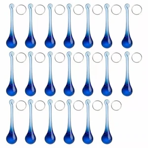 20pc Blue Crystal Raindrop Chandelier Prism Hanging Pendant DIY Part - Picture 1 of 5