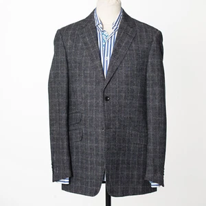 PAL ZILERI LAB Sport Coat Gray Wool Check Blazer Italy Made EU50 US40 - Picture 1 of 6