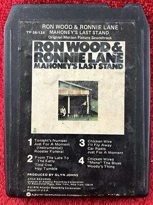 8-Track RON WOOD RONNIE LANE Mahoney's Last Stand soundtrack 1976 New pads - Image 1 of 4