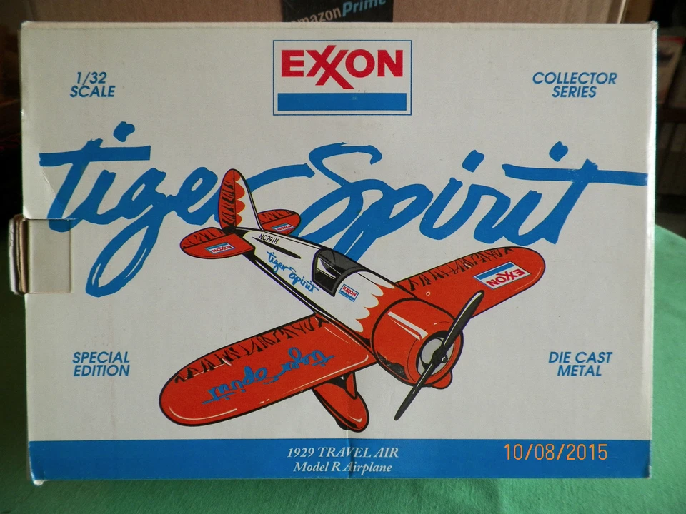 EXXON ISSUE TIGER SPIRIT 1929 TRAVEL AIR PLANE DIECAST NEW MADE BY LIBERTY  J2 - Image 1 of 1