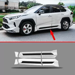 For Toyota RAV4 2019-2023 Side Skirt Extension Lip Panel Splitter Sill Guard - Picture 1 of 6