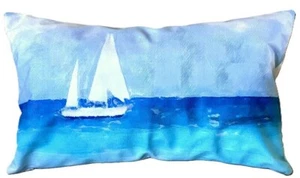 12" x 20" Ocean Sailing Sailboat Nautical Marine Summer Throw Pillow Cover New - Picture 1 of 4