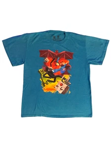 Jinx Minecraft Boy's Blue Short Sleeve Crew Neck T Shirt Size XL - Picture 1 of 4