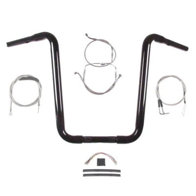 1 1/4" Black Narrow 16" Handlebar Kit 1996-2006 Harley-Davidson Road Glide King - Image 1 of 2