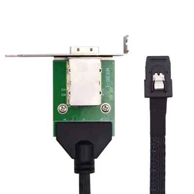 CY SFF-8087 Male to SFF-8088 Female Mini SAS Extension Cable With Bracket - Image 1 of 4