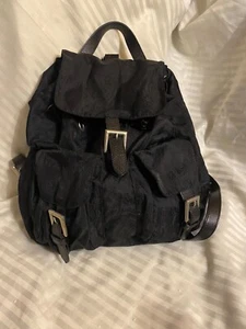 Auth Etro Paisley BackPack Bag Black Nylon - Picture 1 of 7