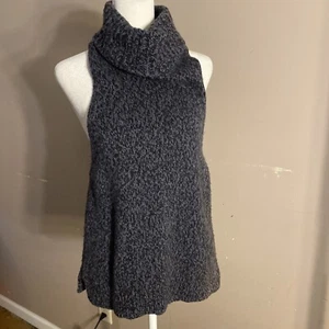 Madewell Womens Turtleneck Cutaway Sleeveless Sweater Wool Blend Knit Sz L - Picture 1 of 9