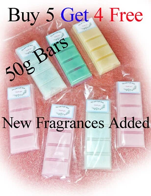Highly Scented  Wax Melts Snap Bars 50g Buy 5 get 4 Free (Must add 9 to Basket) - Image 1 of 2