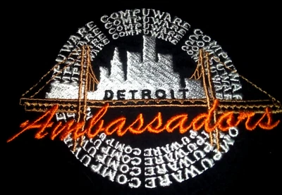 CHAQUETA CORTAVIENTOS DE COLECCIÓN DETROIT EMBAJADORS XXL Negra Compuware Hockey Foto 1 de 4