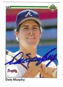 Autogrammkarte Dale Murphy 1990 Upper Deck Atlanta Braves #533 mit Echtheitszertifikat - Bild 1 von 1