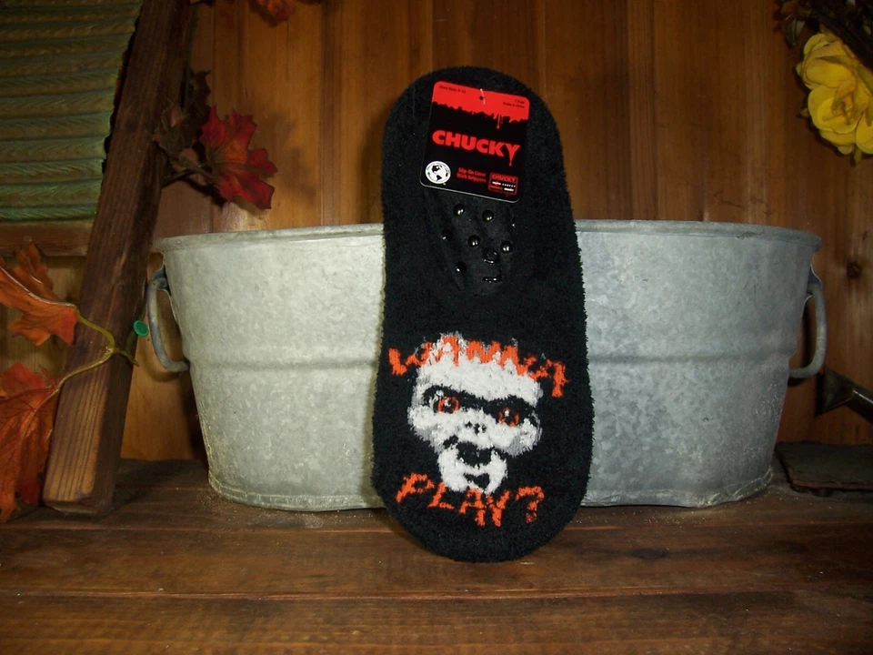 CHUCKY MUJER SLIP ON LINER CALCETINES PINZAS NEGRO 1 PAR TALLA 4-10 QUIERO JUGAR NUEVO Foto 1 de 1