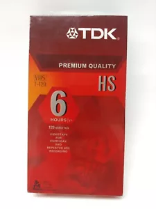 TDK PREMIUM QUALITY VHS T-120 6 HOURS - NEW - Sealed - Picture 1 of 6