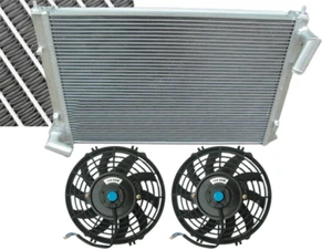 Radiador de aluminio + ventiladores para BMW MINI COOPER S convertible R52 R53 1,6 L 2002-2008 - Imagen 1 de 9
