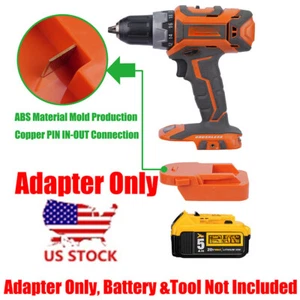 1x for Dewalt 20V MAX Li-Ion Battery To for Ridgid 18V Drill Tools -Adapter Only - Picture 1 of 7