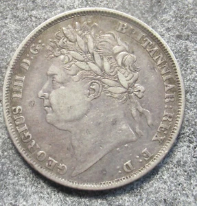 Great Britain 1824 George IIII One Shilling silver coin Attractive - Bild 1 von 4