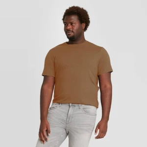 M 3PACK Herren Big and Tall T-Shirt ROSTBRAUN Goodfellow Rundhals Kurzarm - Bild 1 von 2