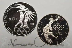 San Marino Dittico Olimpiade di Los Angeles Lire 1000-Lire 500 1894 - Picture 1 of 2