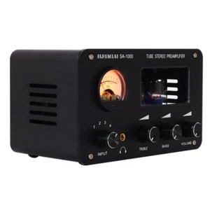 HiFi Vacuum Preamp Tube Stereo 4-way Audio Switcher Box Desktop Headphone Amp US - Picture 1 of 11