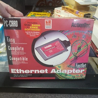 SEALED NEW , PC-CARD ActionTec Ethernet Adapter , NE-10000-01 , FREE SHIPPING  - Image 1 of 3