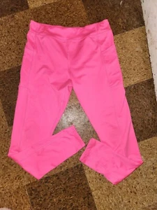 Athletic Works girls active leggings hot pink XL 14-16 side pockets - Picture 1 of 5