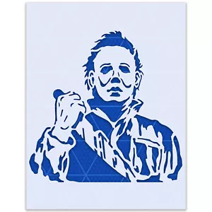 Michael Myers Stencil – Halloween, Horror, Slasher, Scary, Mask, Spooky Art - Picture 1 of 4