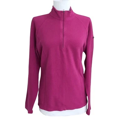 Pullover LL Bean M Rosa 1/4 Cremallera Ligero Polar Senderismo Capas Granola Foto 1 de 4