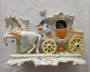 Unger Carl Schneider Gräfenthal Porzellan 1859 Kutsche mit Pferden #019 - Bild 1 von 5