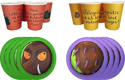 GRÜFFELO Pappteller Pappbecher Party Kindergeburtstag Axel Scheffler  - Bild 1 von 3