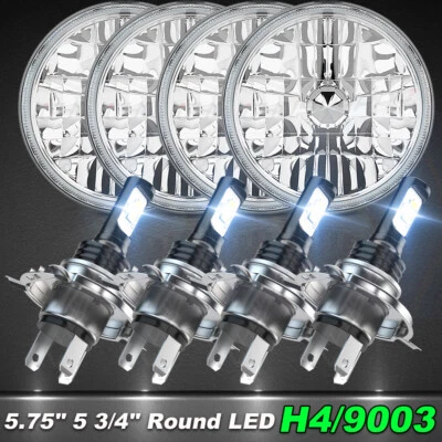 Faróis de LED 4 peças para Datsun 620 Pickup 1972-1974 DOT 5-3/4 5,75" polegadas - Imagem 1 de 4