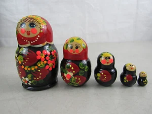 Juego de 5 muñecas rusas de anidación matrioshka de colección - Imagen 1 de 9