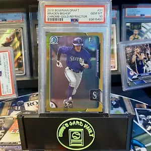 2015 Bowman Draft Chrome-Gold Refractor Braden Bishop #21 Mariners 41/50 PSA 10 - Bild 1 von 4