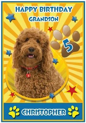 Personalised Waffle The Wonder Dog Inspired Birthday Card (2 Designs)