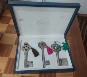 💎 MASINI BOX BETWEEN KEYS GIFT IDEA WEDDING BAPTISM SILVER 925 - Picture 1 of 15
