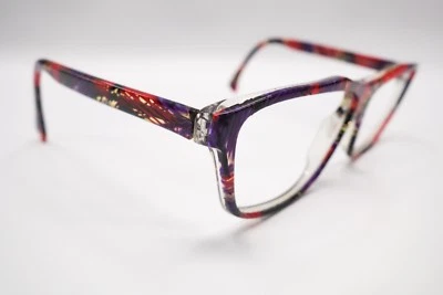 VINTAGE Nice ALAIN MIKLI A.M. 89 701 392 Eyeglasses Frames Red Purple 8766 - Image 1 of 4