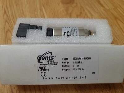Gems Sensors 2200RAA1601A3UA Pressure Transducer - Image 1 of 2