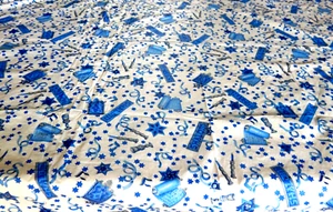Jewish Holiday Tablecloth Chanukah Rosh Hashanah Sabbath Passover 58"x100" - Picture 1 of 23