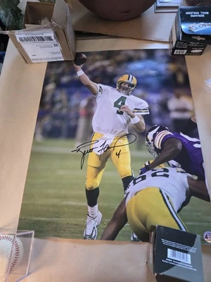 Foto autógrafa Brett Favre 16x20 certificado Brett Favre Foto 1 de 4