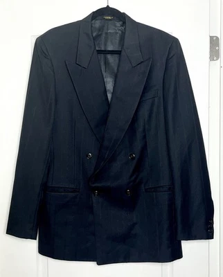 Chaqueta Blazer Abrigo Deportivo Negro Bartolini Para Hombre Talla 42L Rayas Débiles Foto 1 de 4