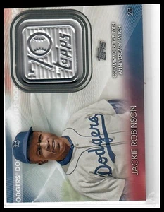 Parche con logotipo del 70 aniversario de Jackie Robinson Topps #70LP-JR 2021 Brooklyn Dodgers - Imagen 1 de 2