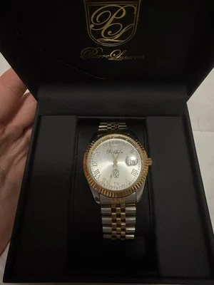 ¡JUEGO DE REGALO! HERMOSO Reloj Pierre Lucerna Swiss Jubilee President Fecha Solo Hombre Foto 1 de 3