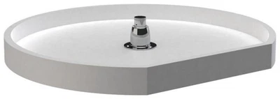 Rev-A-Shelf 6221-22-52 Classic 1 Shelf 22" D Shaped Lazy Susan - White - Image 1 of 4