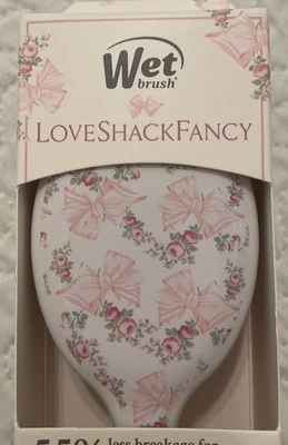 LoveShackFancy X Escova Molhada MINI Brilho Desembaraçador Escova de Cabelo Rosa Beaux Rosa - Imagem 1 de 4