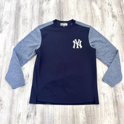 Moletom masculino NY Yankees M Majestic MLB base térmica coleção autêntica - Imagem 1 de 4