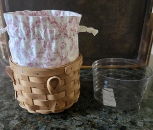 Longaberger 2006 Horizon of Hope Basket w/Liner & Plastic Protector 6" x 3.5" - Picture 1 of 8