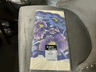 Vintage 1991 Party House Floral Table Cover 54” x 96” Designed By Kara NEW T12 - Image 1 of 2