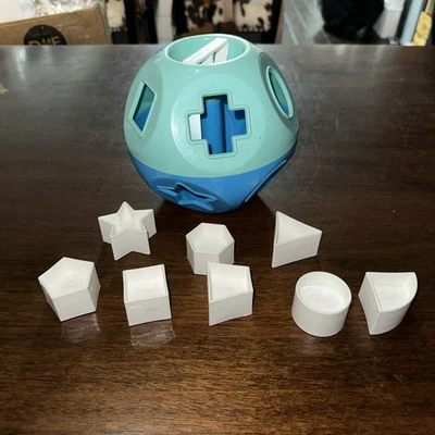 Tupperware Forma O Bola Juguete Clásico Azul Como Nuevo Blanco Formas Clasificador Leer Foto 1 de 4