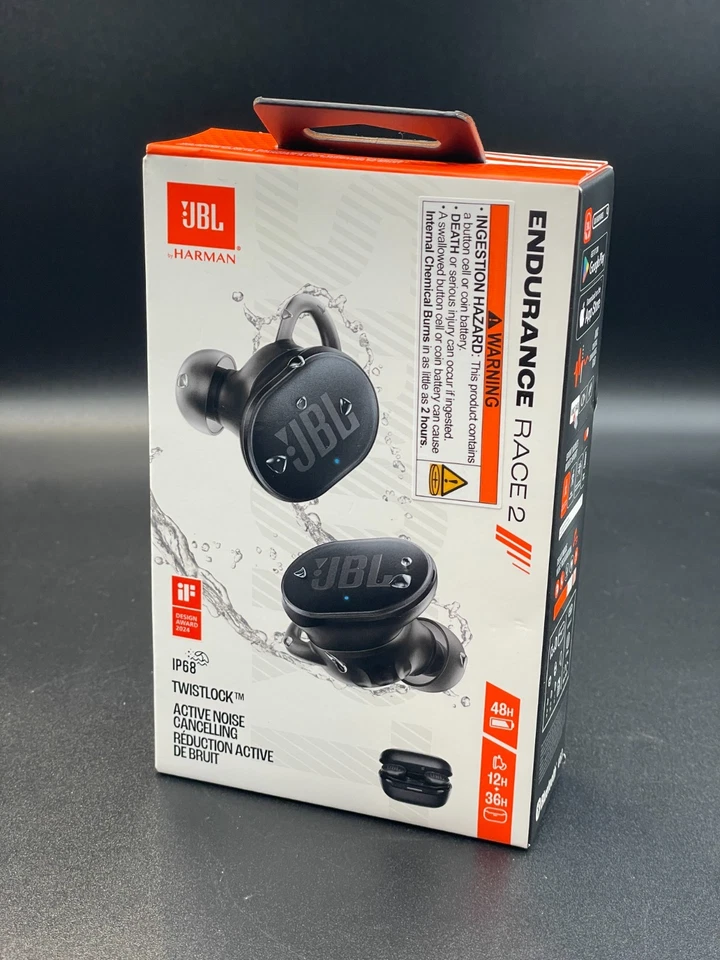 Auriculares inalámbricos JBL Endurance Race 2 (JBLENDURACE2BLKAM) - negros Foto 1 de 1